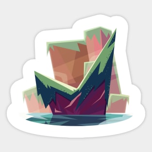 Jagged Island Sticker